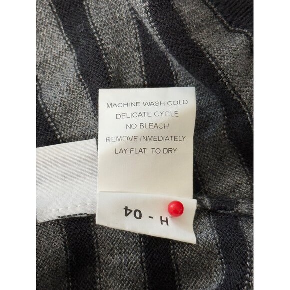 Planet Lauren G Sweater Black Stripe Cotton Modal Peru Women One Size Fits All - Picture 8 of 8